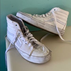White high top Vans
